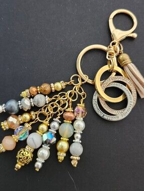 Armani Exchange-inspired Purse Charm or Keychain Agate Jasper Handcrafted